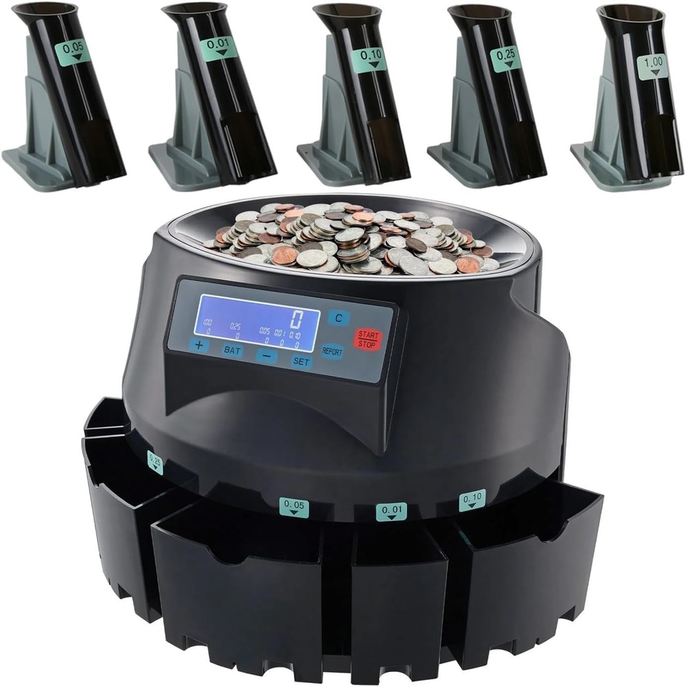 T9600A Professional USD Coin Counter, Sorter, Coin Counting Machine, Automatical