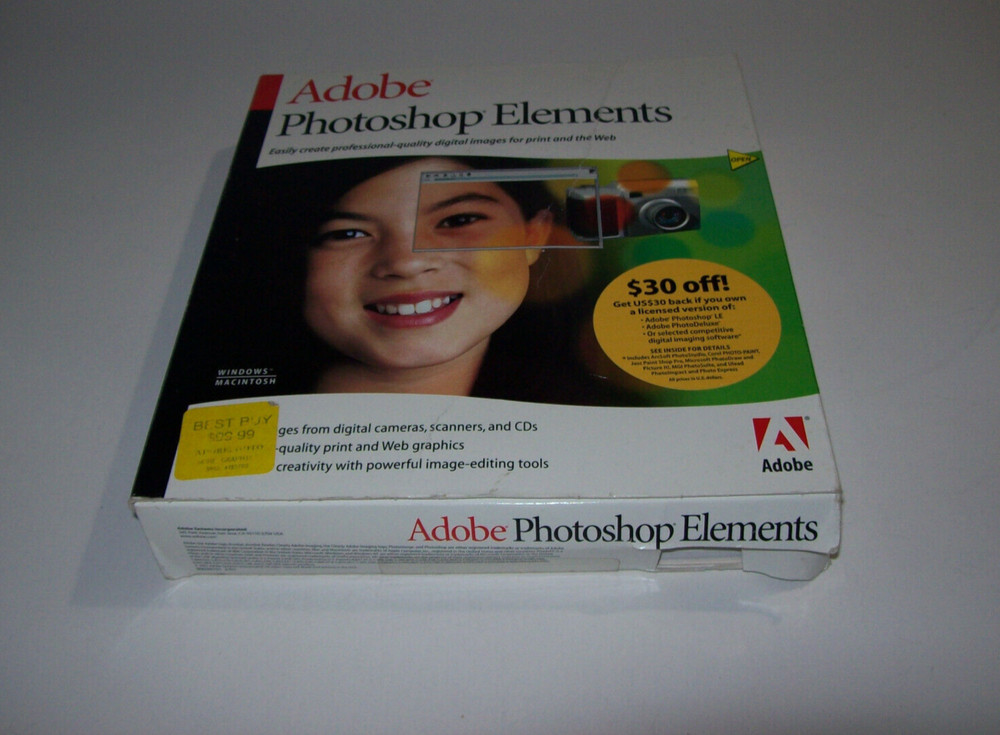 Adobe Photoshop Elements CD, +User Manual, Windows / Macintosh ver, +KEY