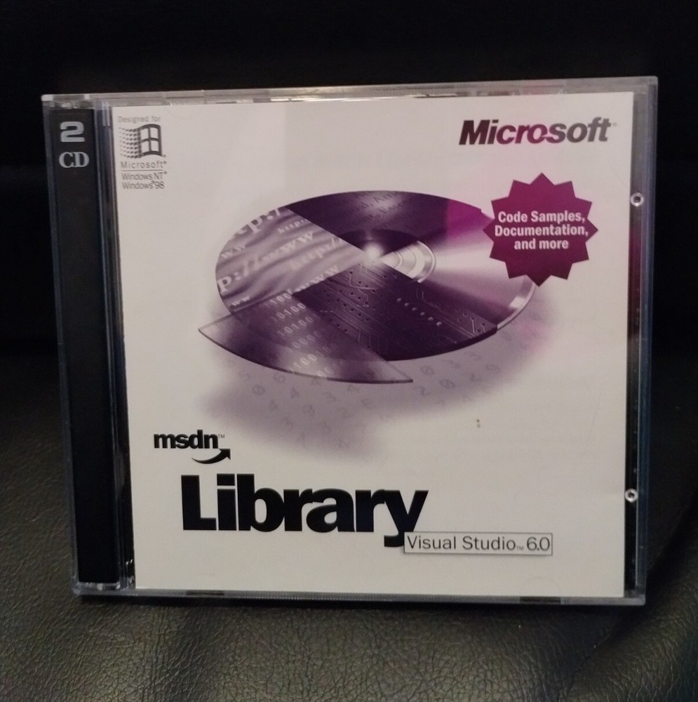Microsoft Visual Studio Library Essential Resource Developers 6.0 MSDN 2CD Set