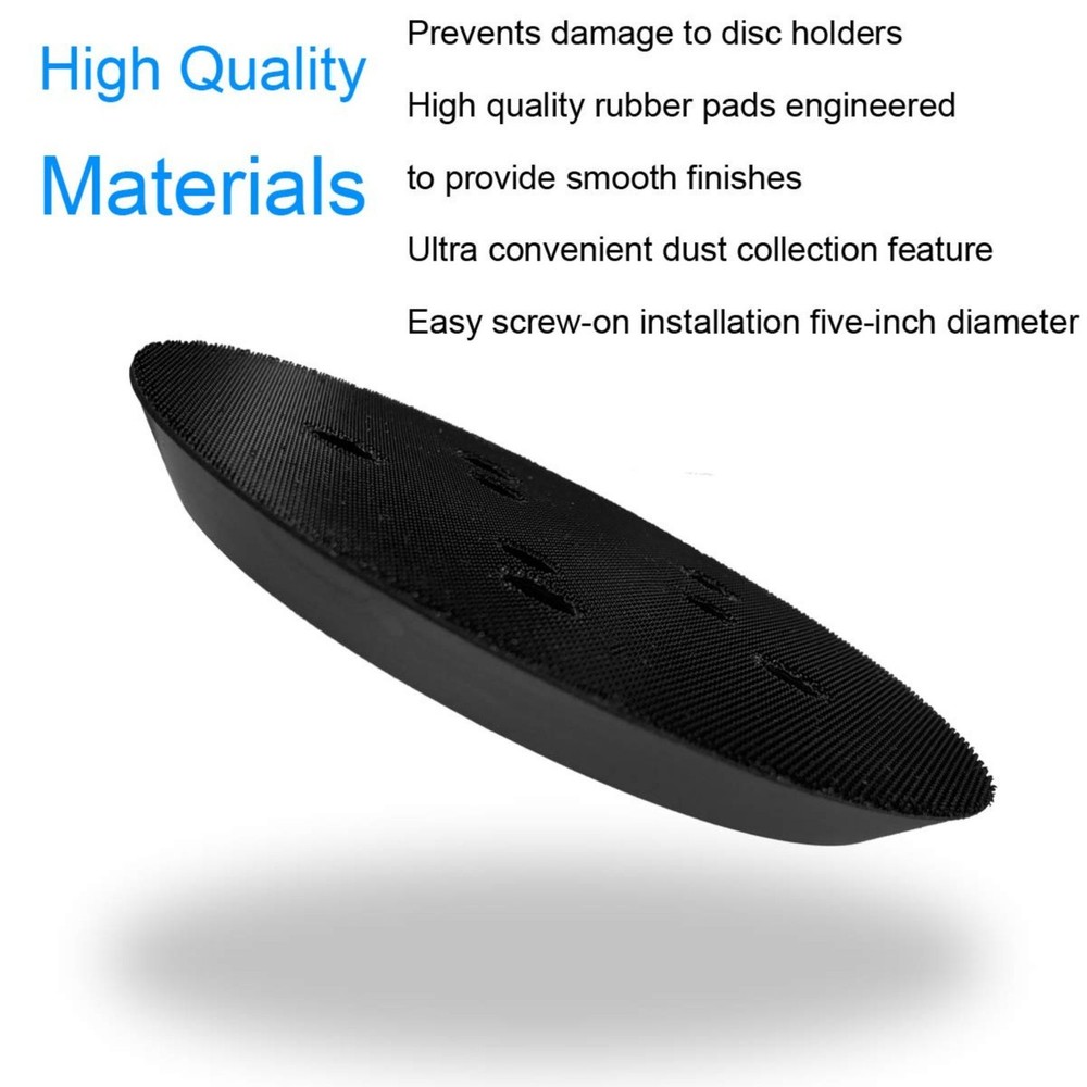 5-Inch Hook & Loop Sander Backing Pad – Replacement Pad with Dust Holes