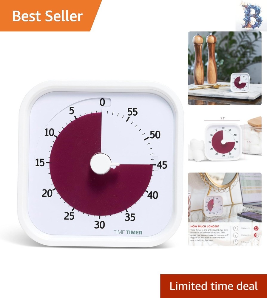 Customizable 60-Minute Visual Timer for Study & Play - Perfect for All Abilities