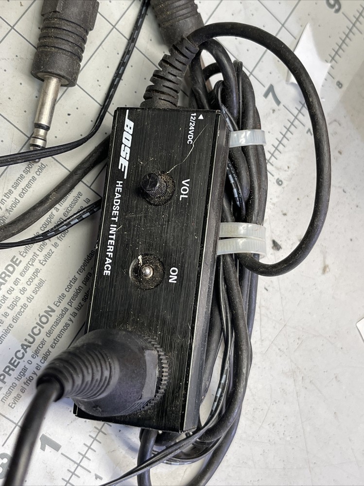 BOSE AH-BG AVIATION PILOT HEADSET CABLE & HEADSET INTERFACE (e340