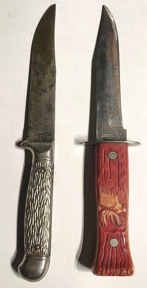 2 Vintage Imperial Fixed Blade Knives