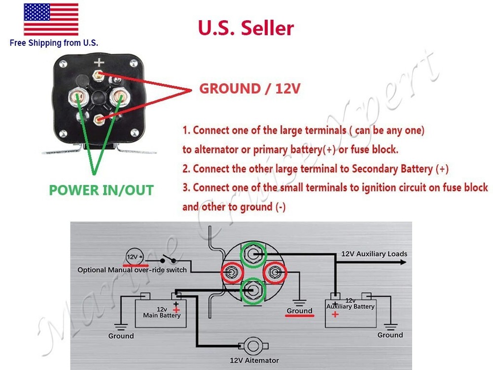 Continuous Relay Battery Isolator High Current Relay 12V DC 200Amp