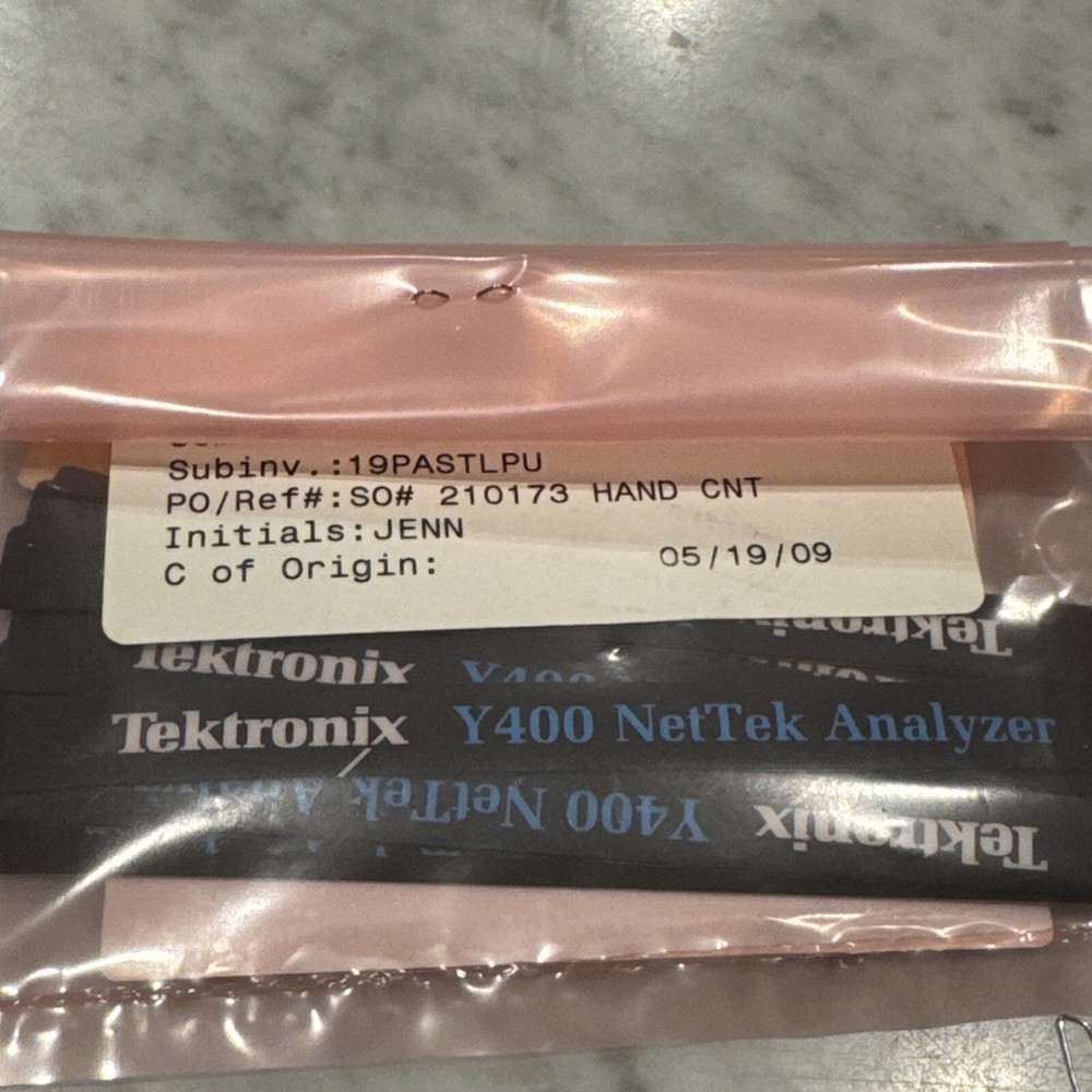 (1) Tektronix Y400 NetTek Analyzer Label