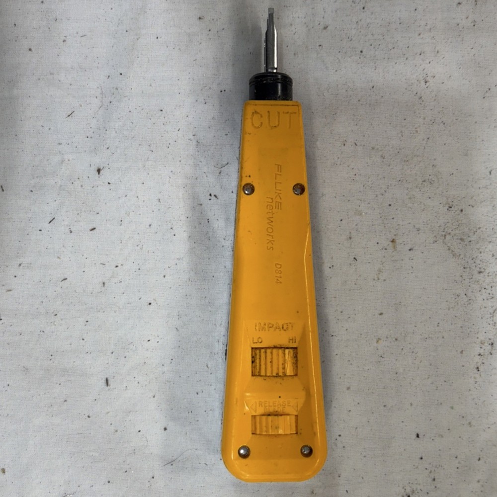 Fluke Networks D814 Impact Punch Down Tool Yellow & Blue Cable Termination