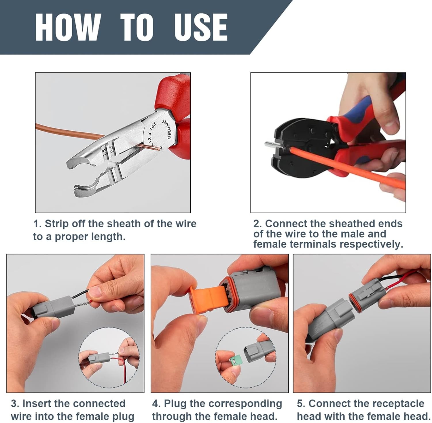 228PCS Deutsch DT Connector Kit 2-12 Pin Automotive Electrical Set 14-18AWG