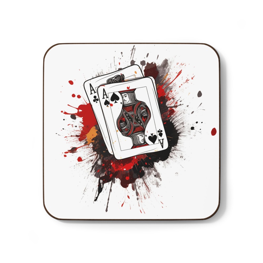 Aces Hardboard Back Coaster