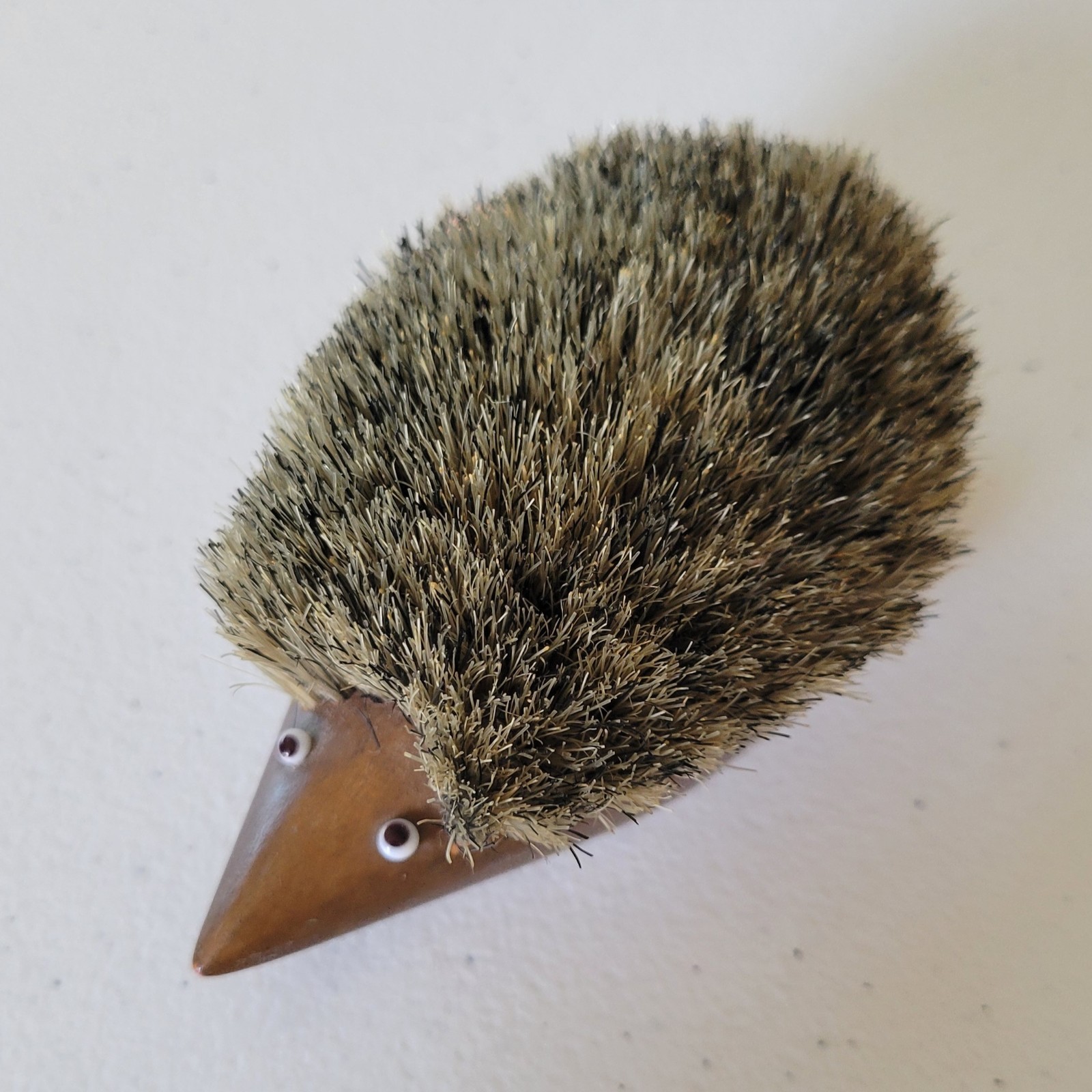 Vintage 60s Danish Teak Hedgehog Clothes Tabletop Crumb Brush MCM Shoe Cleaner