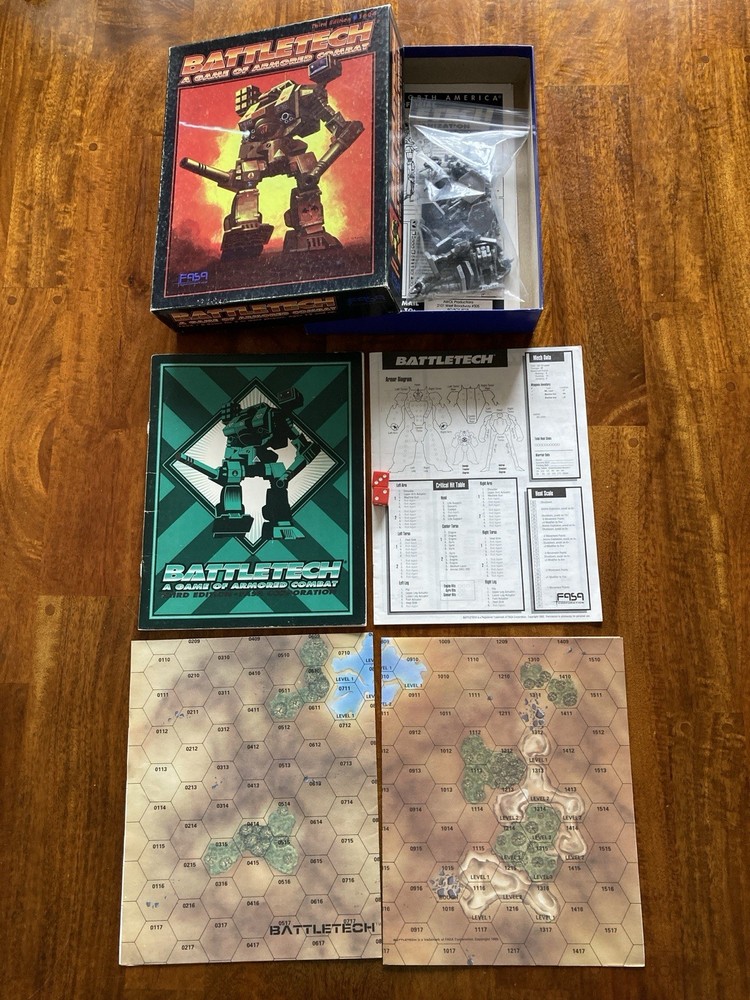 BATTLETECH Third Edition 1604 Box Set Complete w/Miniatures Maps Record Sheets