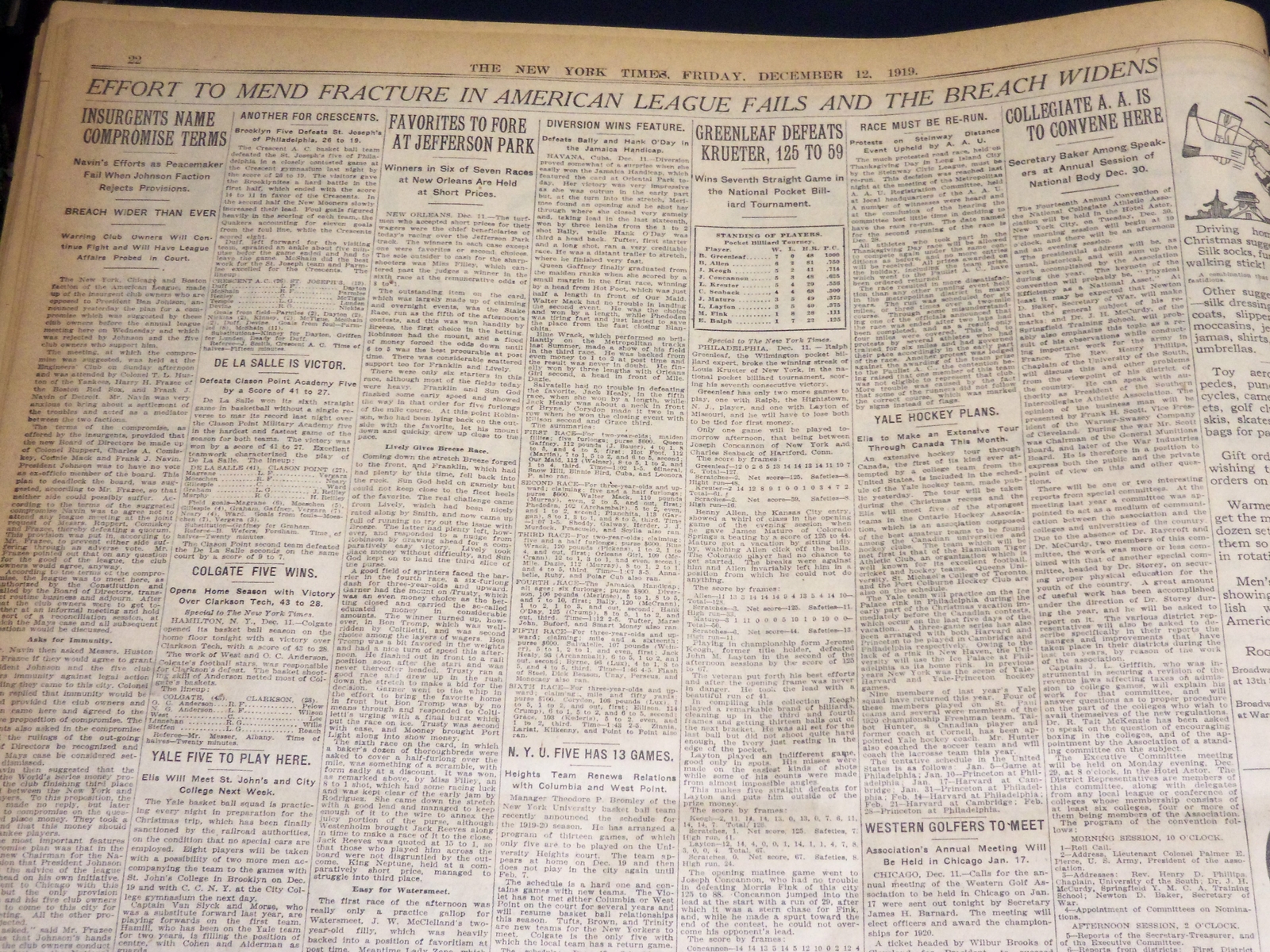 1919 DECEMBER 12 NEW YORK TIMES - HOOVER MAY HEAD COAL COMMISSION - NT 7953