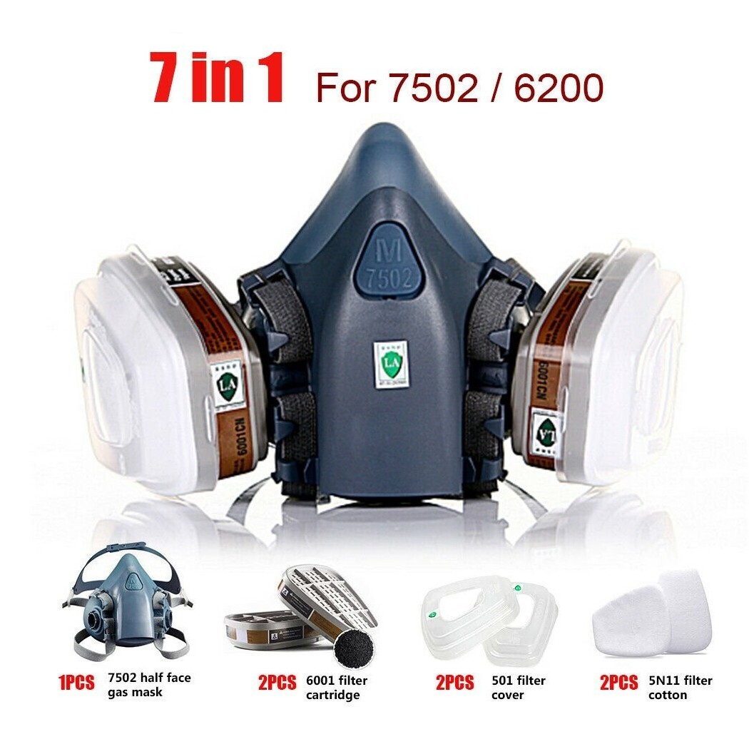 Half Face Gas Mask Painting Spraying Respirator Facepiece reusable respirator US