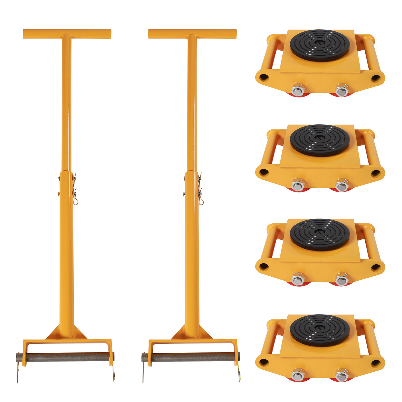4X 6T Machinery Skate Dolly Heavy Duty Industrial Moving Equipment Mover Rollers
