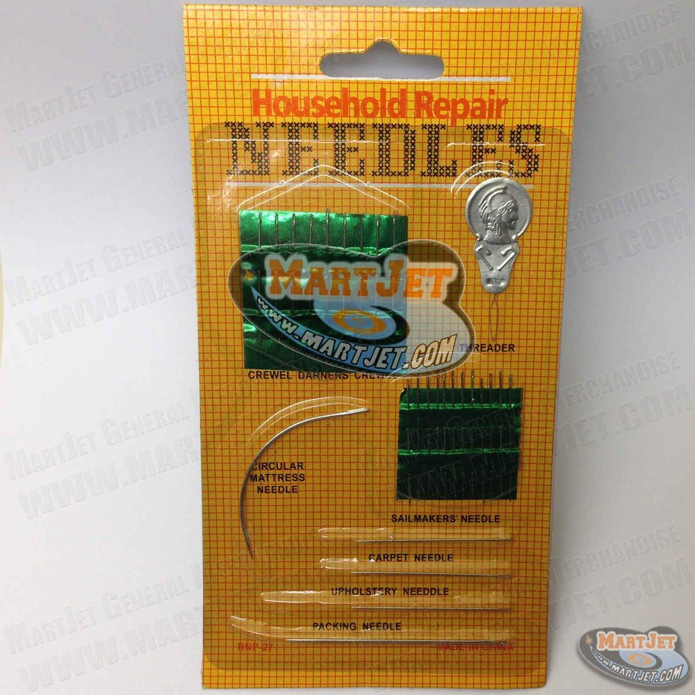 27 Needles Set Circular Mattress Carpet Packing Crewel Darner Sailmaker Threader