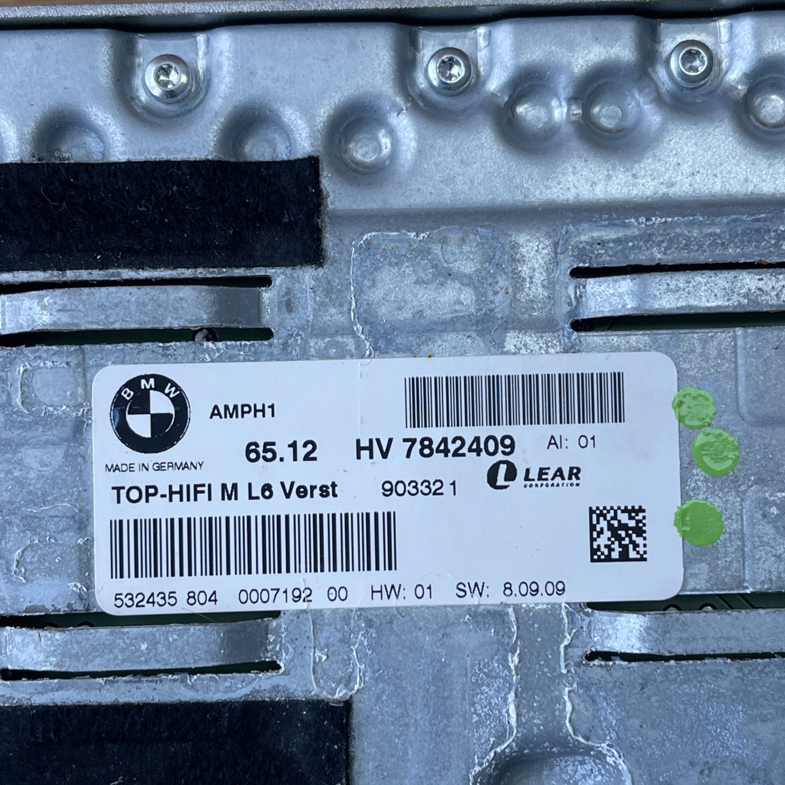 2007-2010 BMW M3 E92 Individual Top HIFI Audio Sound System Amplifier OEM