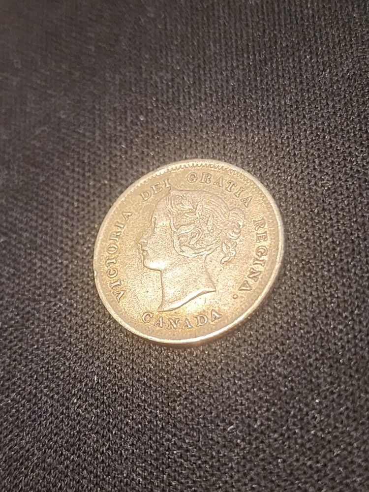 1900 Canada 5 Cents Round 0 Silver Coin