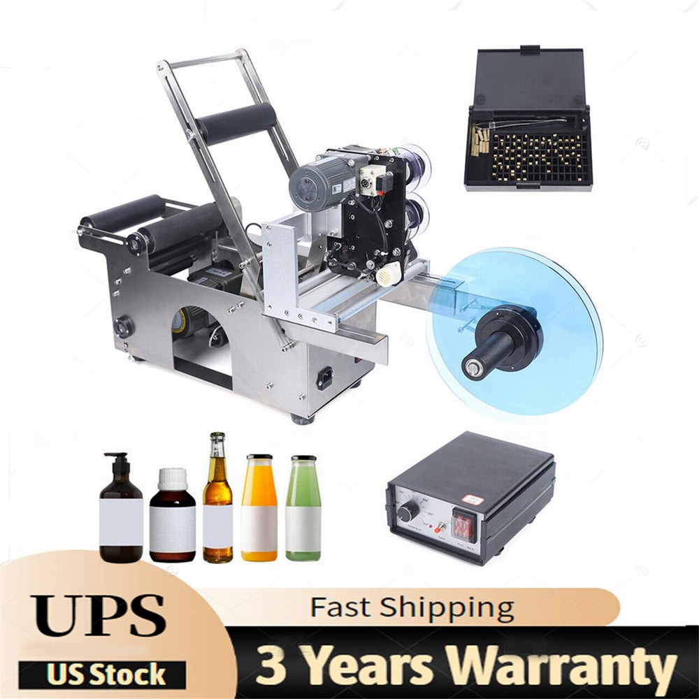 Professional Bottle Labeling & Coding Machine Desktop Semi-auto Bottle Labeller~