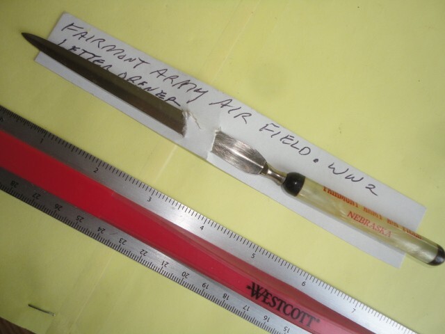 FAIRMONT (NEB) ARMY AIRFIELD LETTER OPENER