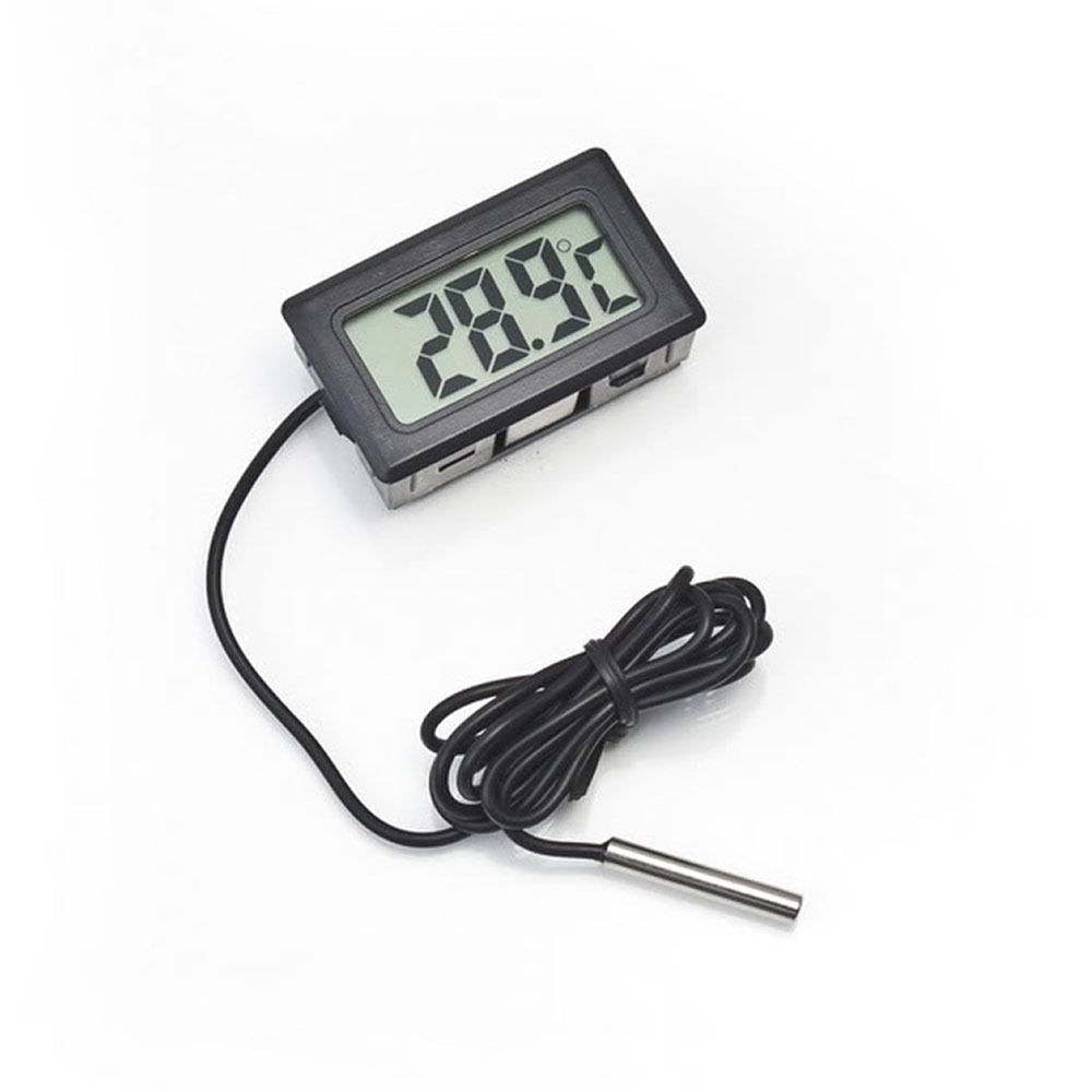 Tester Car Digital LCD Temperature Thermometer Meter Temp Sensor 1m Probe Black