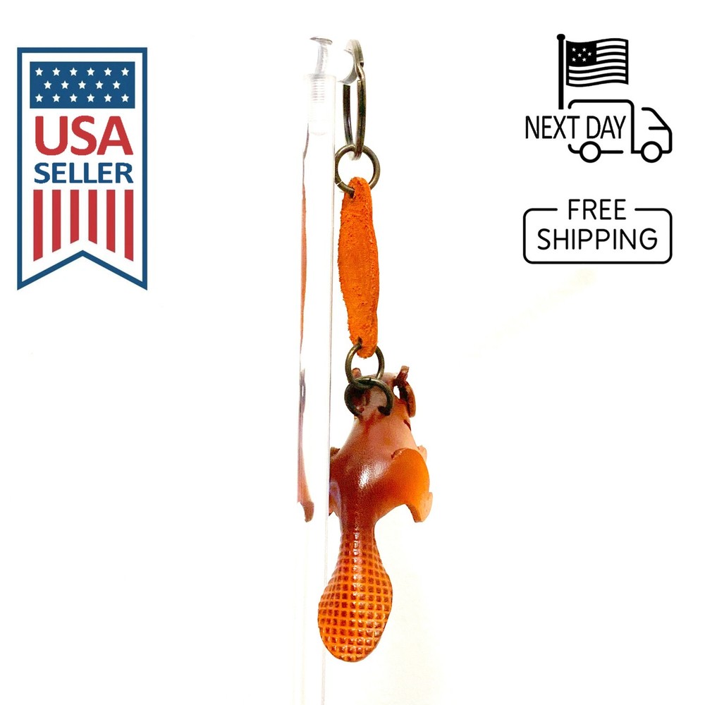 Beaver Handmade Leather Keyring