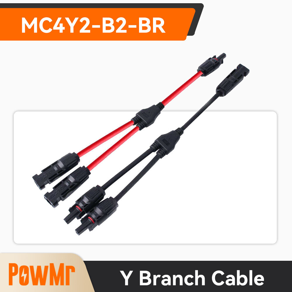 Solar Panel Y Branch Cable Connection Waterproof Adapter Connector Extension