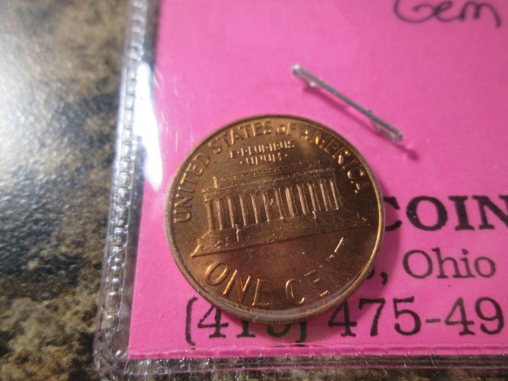 1963 LINCOLN CENT DDR-001 "CENT& INITIALS" GEM BU ALL