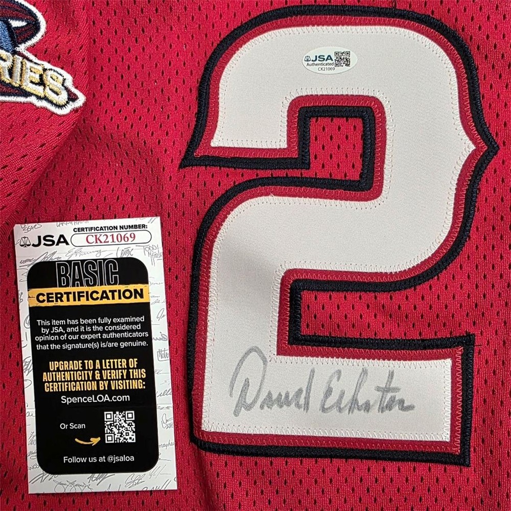 David Eckstein signed Angels 2002 World Series Patch Jersey autograph JSA