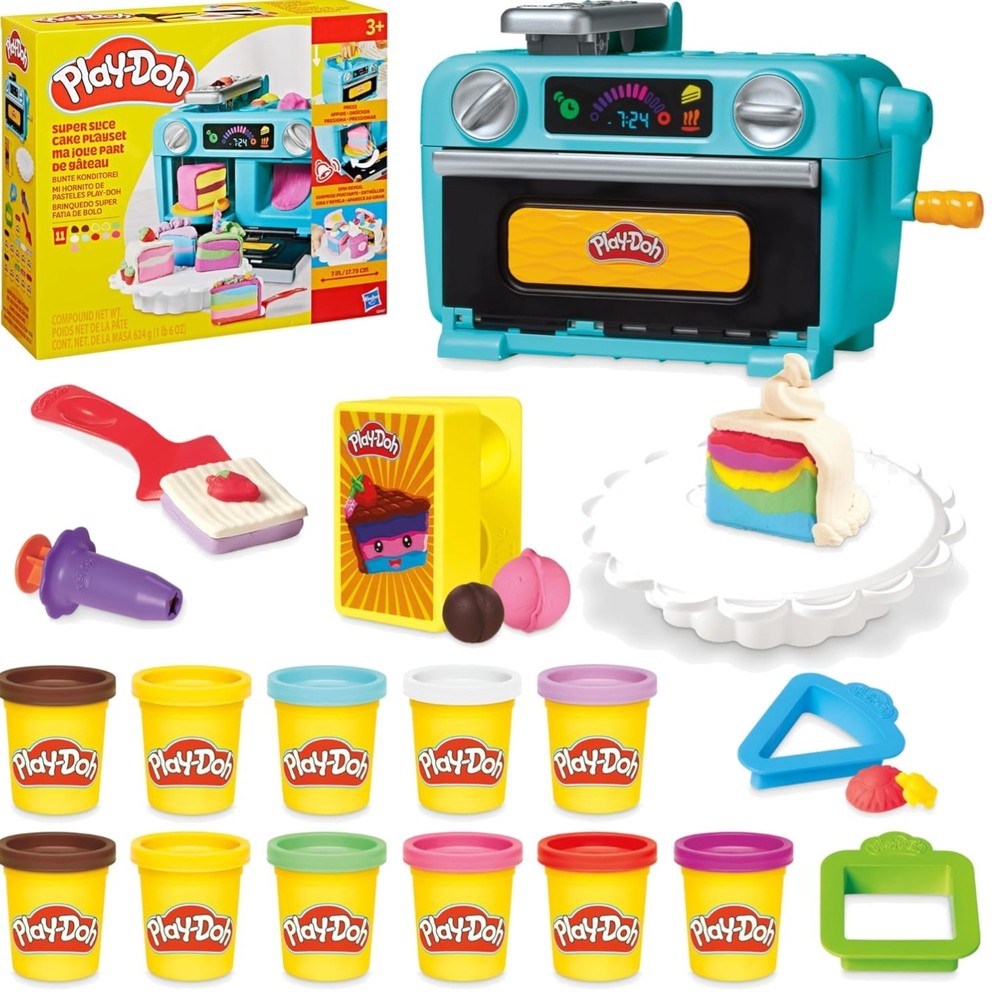 Super Slice Cake Playset with 11 Modeling Compound Cans