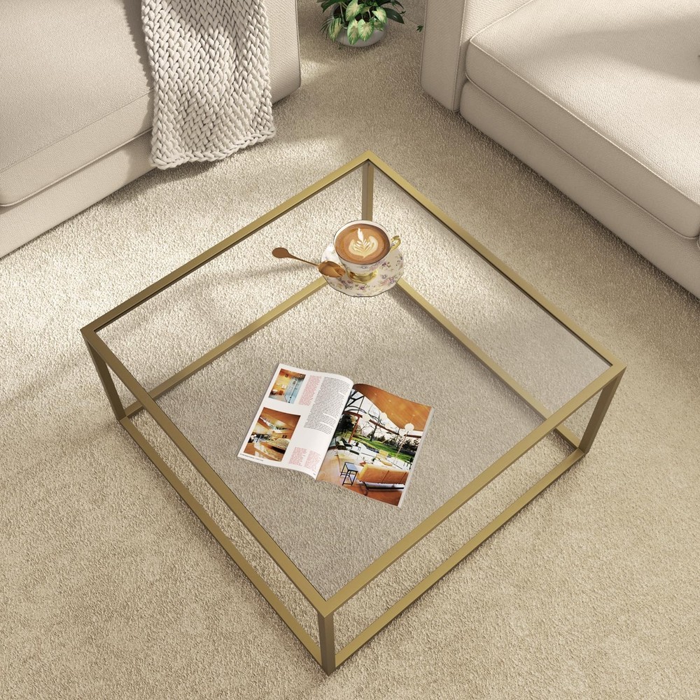 SAYGOER Gold Side Table and Coffee Table