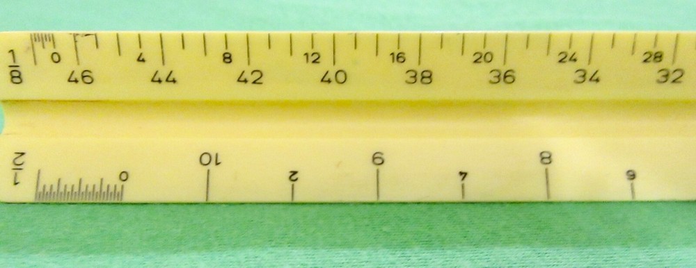 Vintage Triangle Architect Ruler Made in West Germany