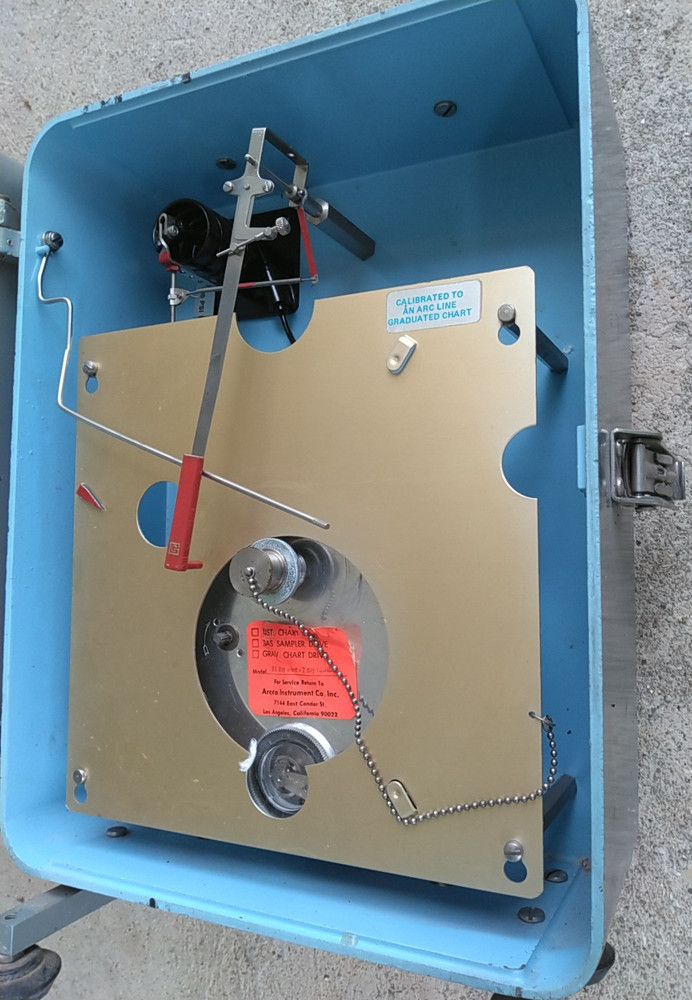 Mechanical chart recorder -Mercury instruments. 100 psi element.
