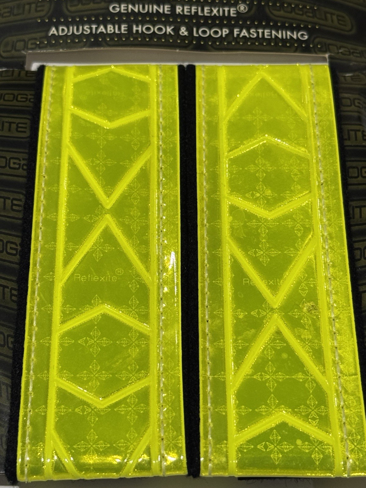 Jogalite Reflective Leg Bands Workout Walking Safety Yellow Work USA NEW READ