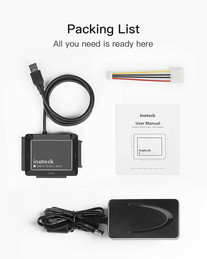Compact USB 3.0 Hard Drive Reader - Connect 2 Drives Simultaneously with Ease
