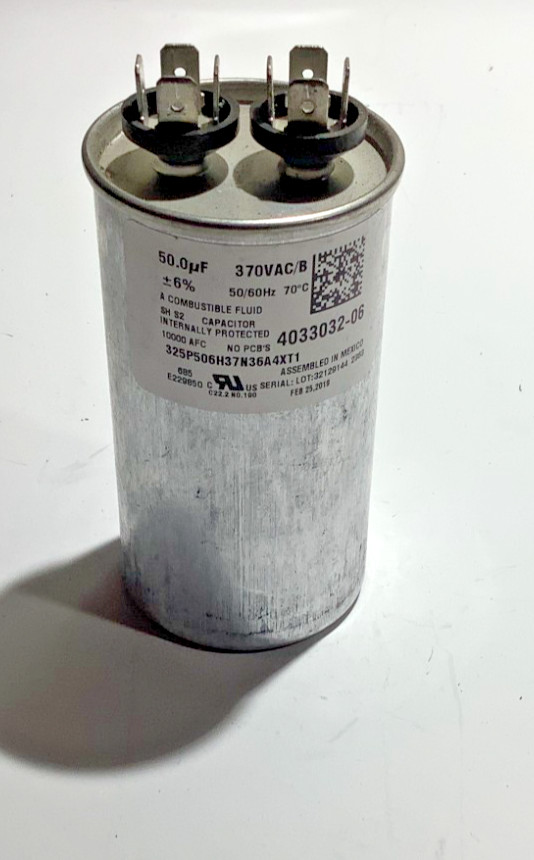 Phoenix R250 Replacement Compressor Capacitor 50 mfd 370V  (4033032-06)