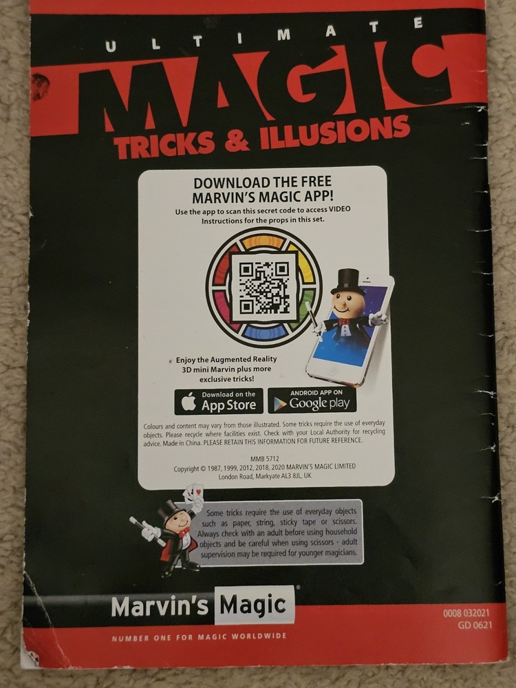 Ultimate Magic : Tricks & Illusions by PB 2020 Marvin's Magic Tips Instructions