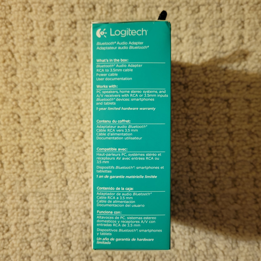 Logitech Bluetooth Audio Adapter Receiver for Wireless Streaming 980-000910