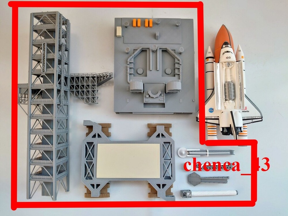 DIY 1/400 Space Shuttle Discovery Launcher Platform Painted Model Collection 1PC