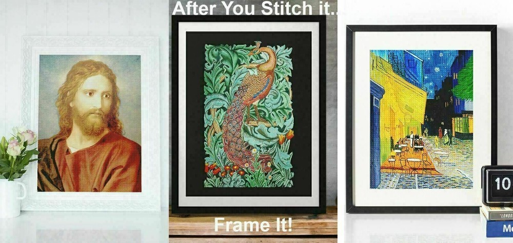 Geometric Colorful Sea Turtle Counted Cross Stitch Pattern