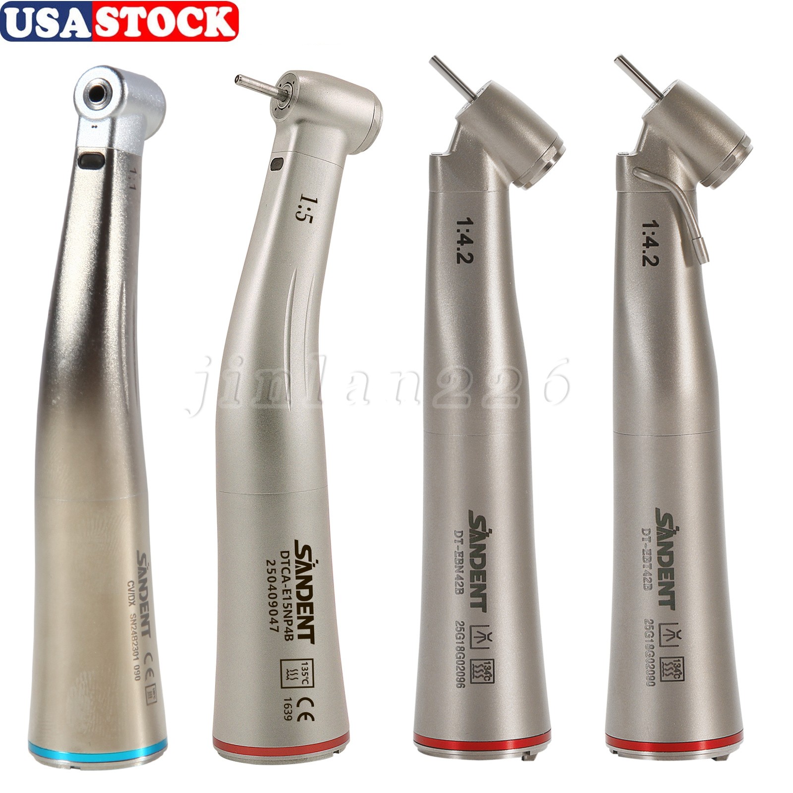 Dental Electric Handpiece 1:5/ 1:1 Fiber Optic Contra Angle/ 1:4.2 45° Surgical