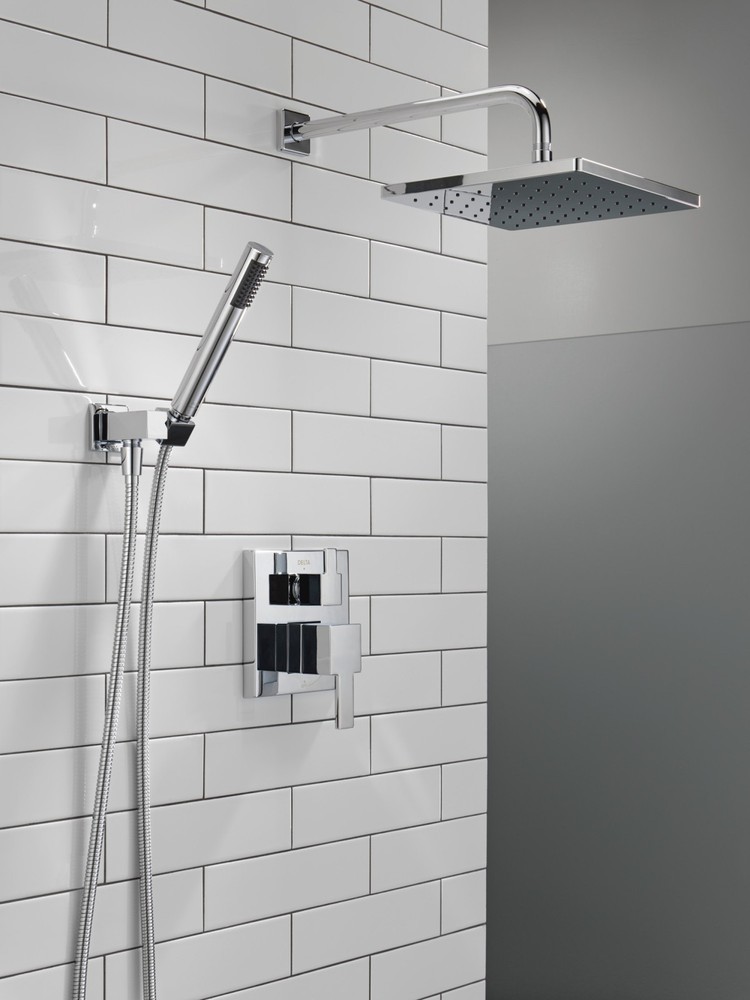 Delta 342701 Modern Square Non Shared Function Shower System - Black