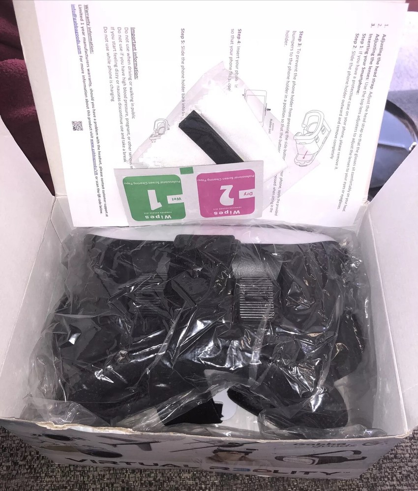 GABBA GOODS VIRTUAL R3DLITY HEADSET, 3D VIRTUAL REALITY, NEW OPENED BOX