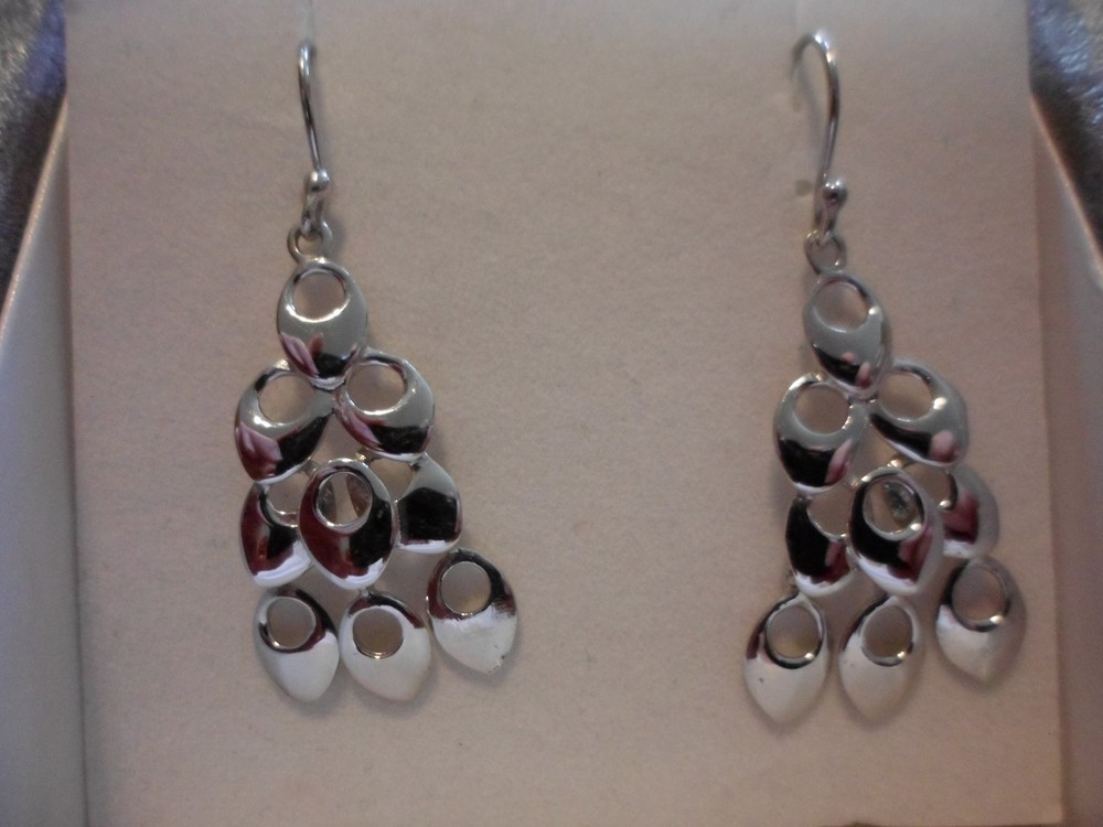 Artisan Crafted 925 Sterling Silver Dangle Earrings-4.7 grams