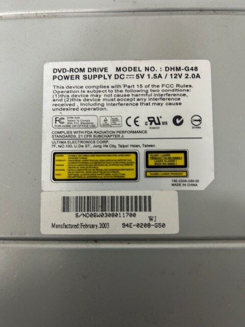 dvd -Rom drive model DHM-G48 - FREE Shipping