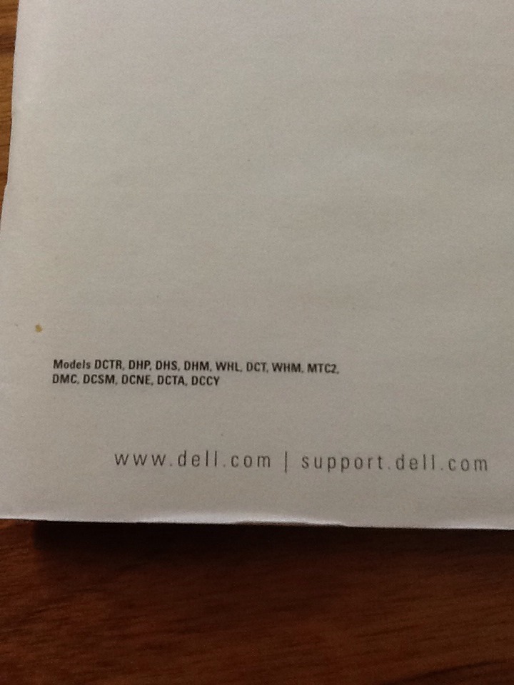 DELL DESKTOP COMPUTER PRODUCT INFORMATION GUIDE