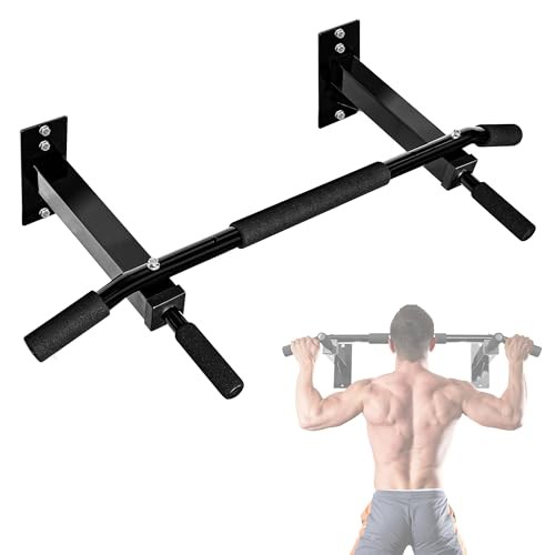 Yes4All Pull Up Bar Wall Mounted - Multifunctional Wall Mounted Pull Up Bar for
