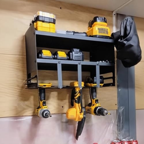 Power Tool Organizer Wall Mount, Utility Racks 3 Layers 18.9*9.06*12.2 Black
