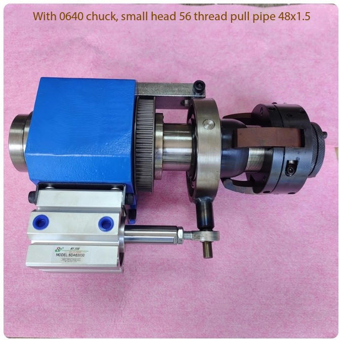 Spindle-Type Rotary Pneumatic Chuck with 0640 Chuck for Small Machine Tools