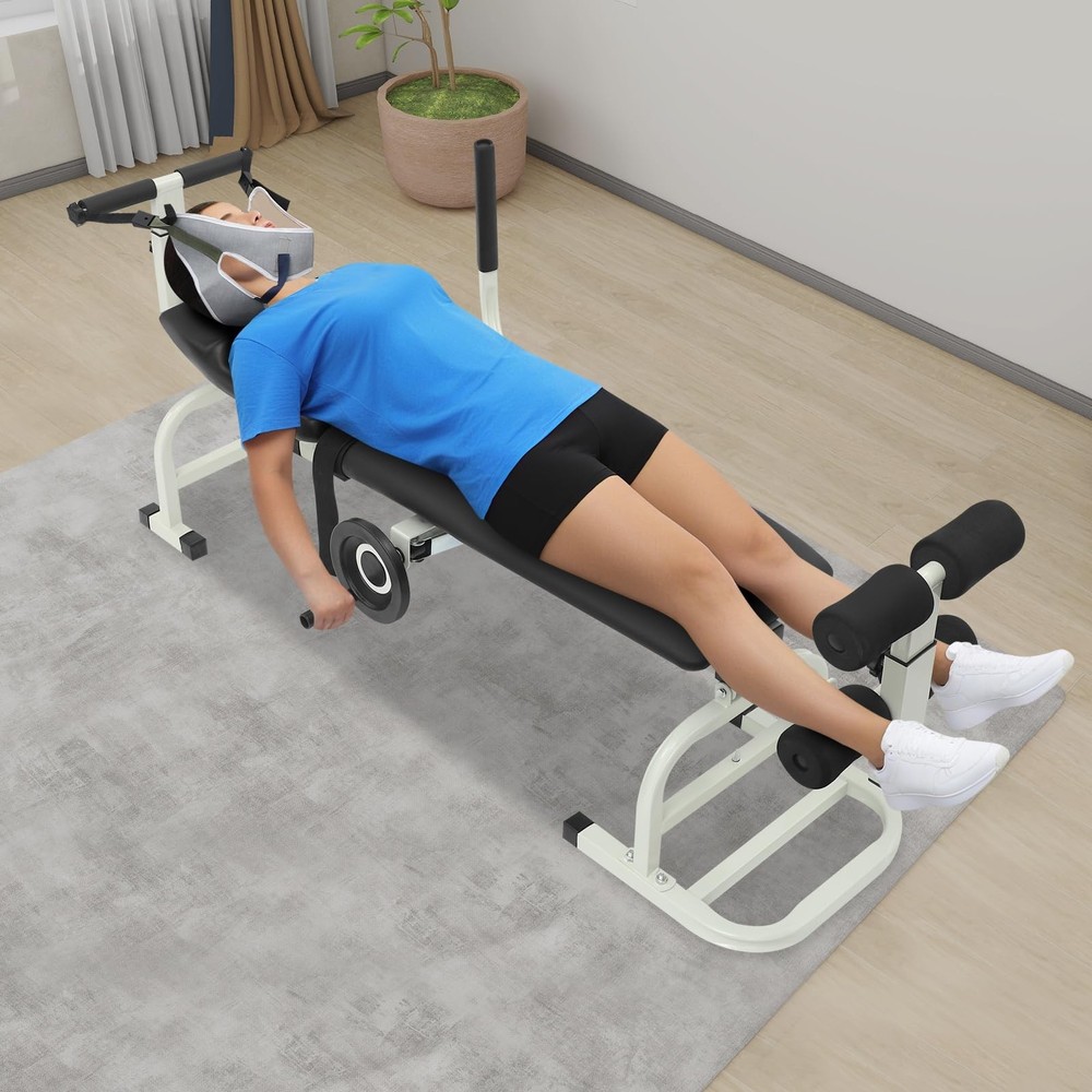 Back Stretch Bench Inversion Tables for Back Pain Spinal Decompression Tracti...