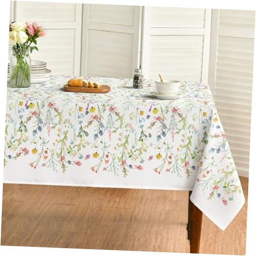 Spring Tablecloth 60×120 Inch Rectangular, 60" x 120" (Rectangular) Green