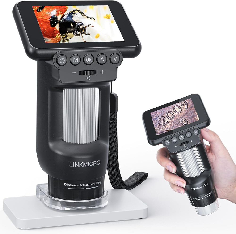 Digital Microscope 120x With LCD Screen USB Camera LED Lights